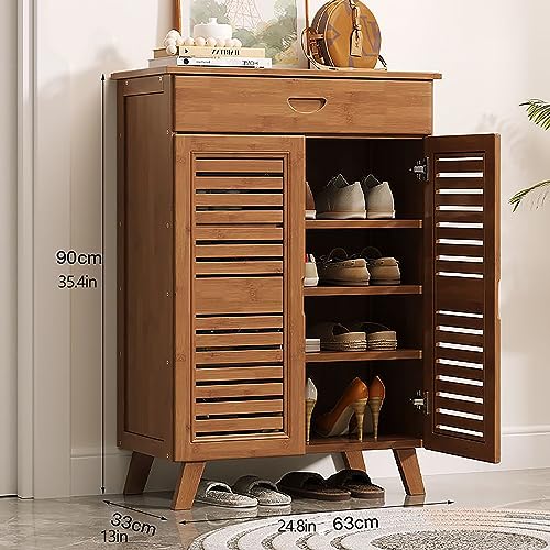 Meuble de rangement vintage à tiroirs avec portes modulables en bois
