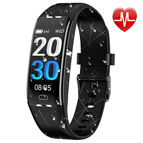 KARSEEN Connectée Podomètre, Bracelet Connecté Podomètre GPS Fitness Tracker dActivité Tension Artérielle Smartwatch Sport Femme Homme Étanche IP68 Montre Cardio pour Android iOS
