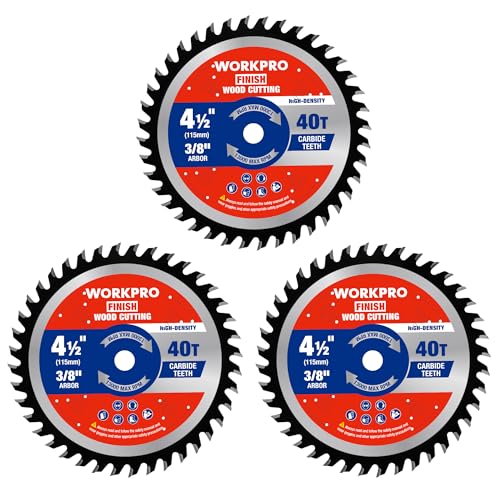 WORKPRO 4-1/2 Circular Saw Blade 40T General Wood Cutting Set