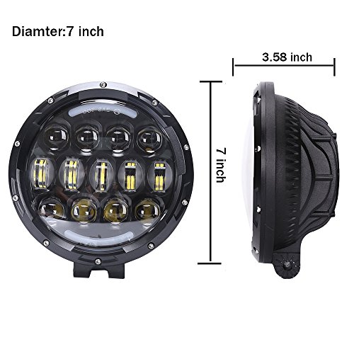 Cowone 7 Inch 105W Brightness Led Light Bar, Round Spot Light Pods Off Road Driving Lights Fog Bumper Roof Light Compatible With Jeep Offroader Truck Car Atv Suv Construction Camping Hunters #TOP1