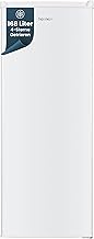 homeX Freezer, Large Freezer - 168 L Net Capacity, 4-Star Freezer, XXL Freezer, Freezer Freestanding, Temperature Control, Interchangeable Door Hinge, Quiet 40 dB, Freezer White
