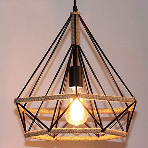 Lustre corde de chanvre pour restaurant bar et loft au design industriel américain