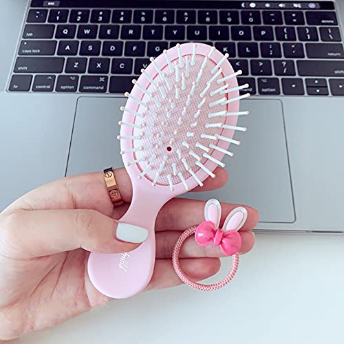 Hair Brush, Mini Travel Brush For Girls Women Boys Men Kids, Small Toddler Oval Hairbrush For Wet Dry All Hair Types, Glide Through Smoothing Tangles With Ease Knots Without Tears Or Breakage(Pink) #TOP6