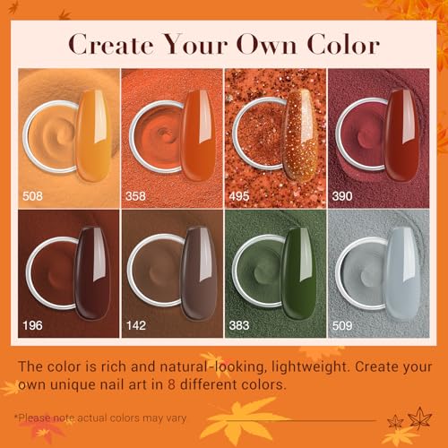 30 Pcs Dip Nails Powder Starter Kit DROPS TO (Color: A1-Glitter Amber set only) - image 4