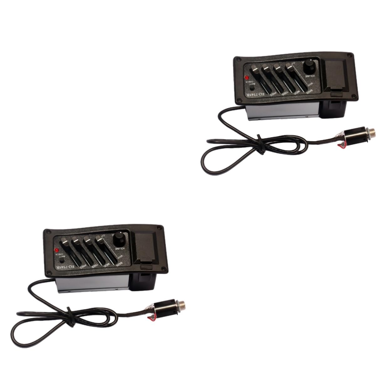 ibasenice 2pezzi Pickup Per Chitarra Acustica Eq Con Equalizzatore Bande e Controllo Volume Facile Da Installare Accessorio Per Amplificare Suono Della Folk Guitarra Inclusa Connessione Con