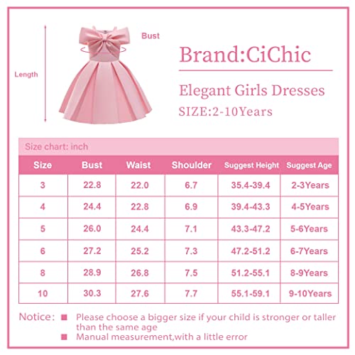 Cichic Pink Special Occasion Dresses For Girls Holiday Pageant Church Birthday Wedding Bridesmaid Wear 8-9Years thumb #2