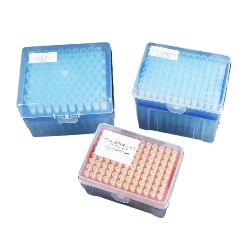 1set Lab 10/20/100/200/1000ul No DNA RNA Enzyme No Heat Source PP Box with Filter Tips Available in General Use(100ul Tips and Box)