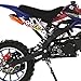 feneihe 50cc Kids Dirt Bike, 2-Stroke Gas Dirt Bike, Gas Bike for Kids 8-14, Gas Power Pocket Rocket Bike,Gas Motorcycle with Front Rear Disc Brakes, Off Road Motorcycle Max Load 330Lbs Blue