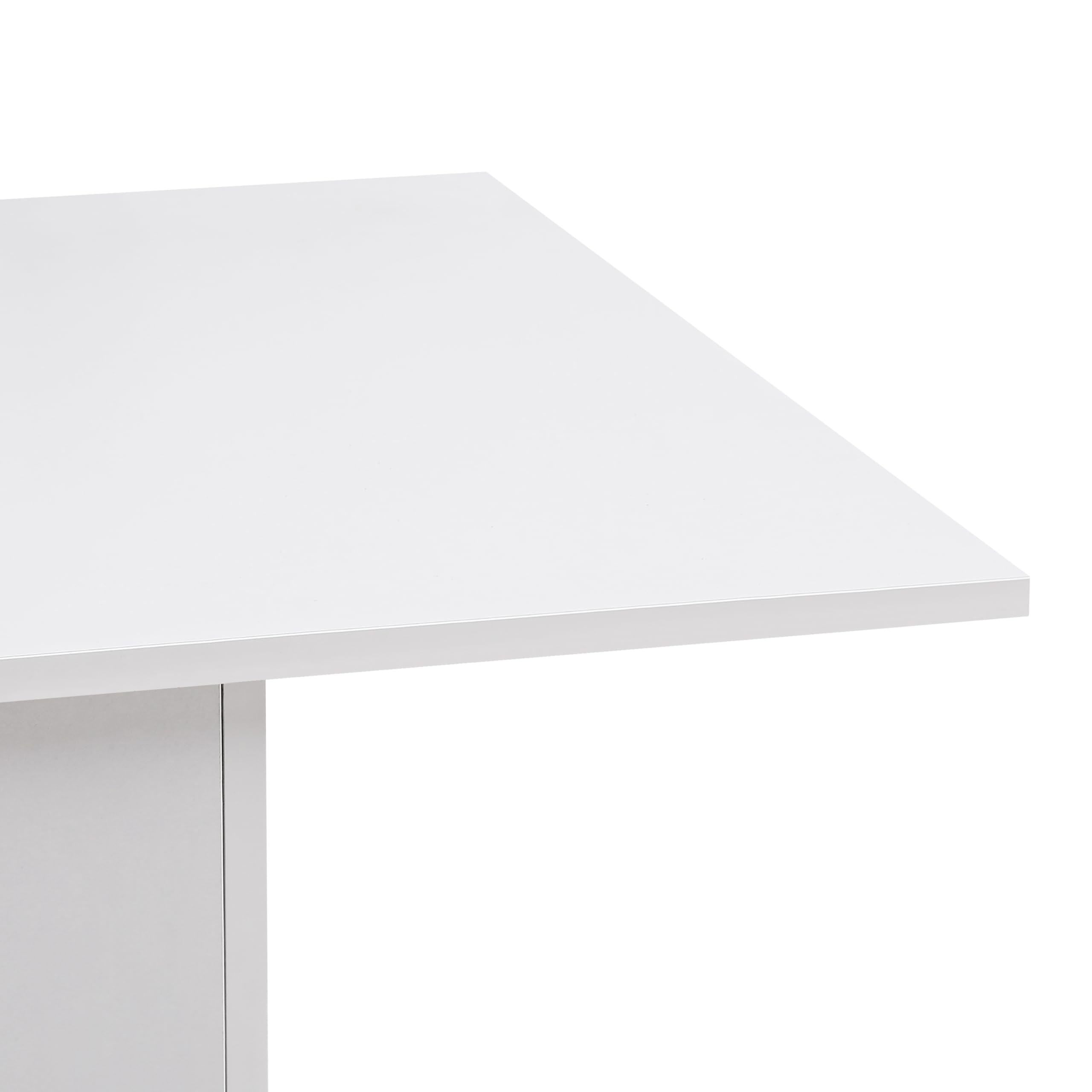 Brigros - Tavolo allungabile da Pranzo in Legno melaminico 140-190x90x77 cm, moderno, elegante e funzionale (Bianco)