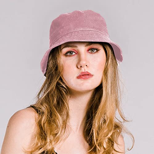 Image of Rosoz 1 & 2 Pack Bucket Hat for Women Men Summer Travel Beach Sun Hat Outdoor Cap Unisex Bucket Hats