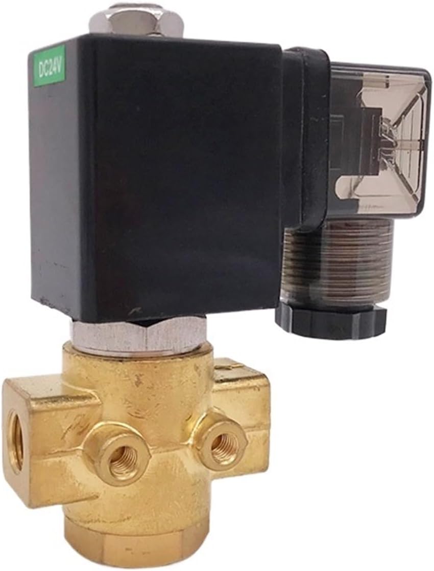 Normally Open 16bar Brass high Temperature steam 2 Way Solenoid Valve 1/8 inch 12V DC Orifice .5mm FKM Direct Acting(AC220V)