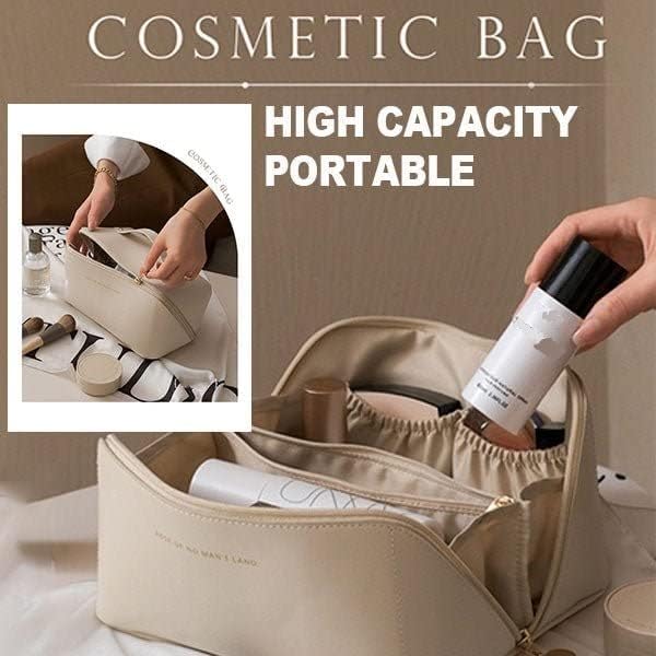 GEOBY Large Capacity Travel Cosmetic Bag, Makeup Bag Travel Cosmetic Bag, Travel Cosmetic Bags for Women, Cosmetic Travel Bags for Women, Travel Cosmetic Bags for Toiletries (White) 2 GEOBY Large Capacity Travel Cosmetic Bag, Makeup Bag Travel Cosmetic Bag, Travel Cosmetic Bags for Women, Cosmetic Travel Bags for Women, Travel Cosmetic Bags for Toiletries (White)