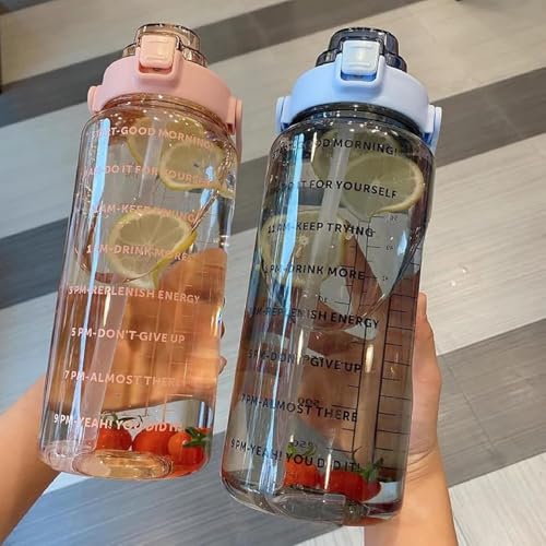 Image of Transparent Bottle 2000 ml Water Bottle 2 Liter Capacity Bottle Office /School /College /Gym /Travel Bottle | BPA-free fitness sports.