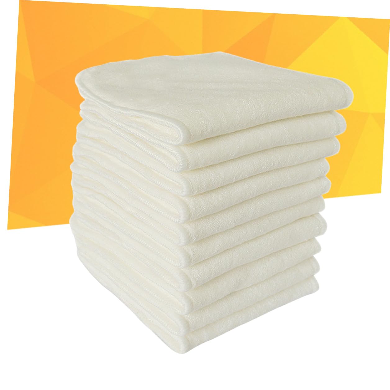 6stücke Stoffwindelunterlagen aus Bambuskohle Waschbar und Wiederverwendbar für Flüssigkeit Absorbiert durch Wildlederimitat Beige Packung