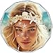 Brishow Seashell Starfish Mermaid Headband, Boho Pearl Beach Tiara Crown for Women