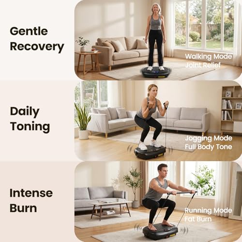 Image of Natini Vibration Plate Exercise Machine - Power Vibrating Plate for Lymphatic Drainage,Whole Body Workout Machine for Women Weight Loss Home Fitness,