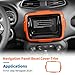 JeCar Orange Navigation Panel Bezel Cover Trim for 2018+ Jeep Renegade Interior Accessories