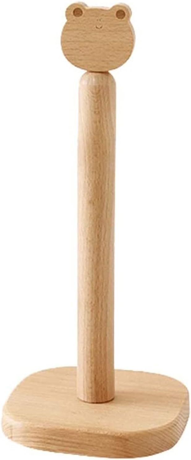 Free Standing Toilet Paper Holder Toilet Paper Holders Animal Tissue Holder Kitchen Bathroom Towel Roll Stand Countertop Wooden Paper Roll Holder Toilet Paper Holders (Color : A, Size : S)
