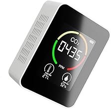 ULTECHNOVO 1 Conjunto Medidor De Umidade Interna De Detecção De Co2 Mini Higrômetro Digital Medidor De Umidade Testador De Gás Medidor De Co2 Testador De Temperatura De Umidade Monitor De