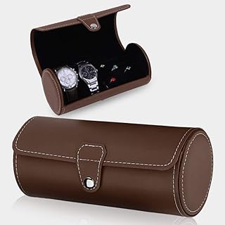 Watch Box Display Case, PU Watch Roll Watch Rings Earrings Display Case Jewelry Gift Box Storage,Watch Case Jewelry Box Gift Holder Jewelry Display Box Case Drawer(Brown)