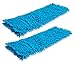 Filzada 2X Cubierta de Mopa de Piso Chenille (40 cm Azul) - Cubierta del Limpiador de Microfibra para Limpieza en seco y húmeda