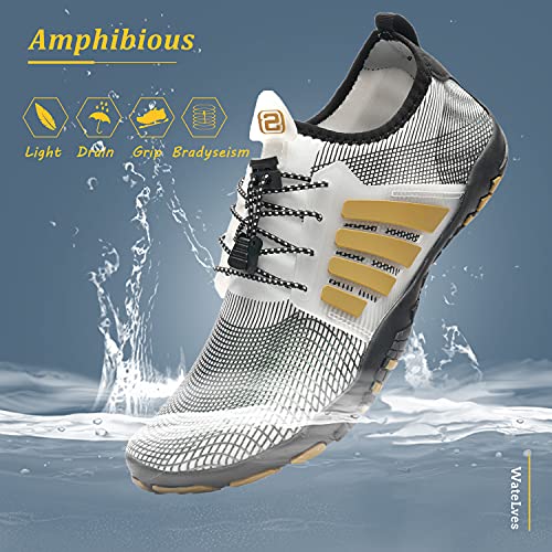 Image of WateLves Water Shoes Mens Womens Beach Swim Shoes Quick-Dry Aqua Socks Pool Shoes for Surf Yoga Water Aerobics