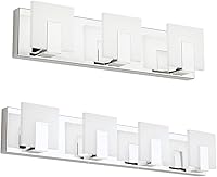 Vista 1 de Aipsun Moderna lámpara LED de tocador para baño, acrílico blanco esmerilado, arriba y abajo, accesorios de pared sobre espejo