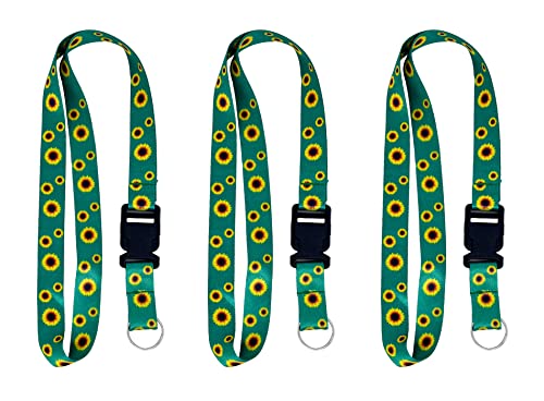 Kit Cordão Autismo p/Crachá E Chaveiro Girassol- 3 Un