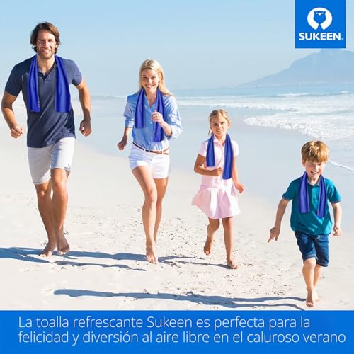 Miniatura 7 de Sukeen Paquete De 4 Toallas De Refrigeración 40 X 12 Pulgadas , Toalla De Hielo, Toalla Fría Suave Y Transpirable, Toalla De Microfibra Para Yoga, Deportes, Correr, Gimnasio, Entrenamiento, Camping,