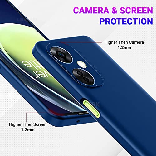 Image of LIRAMARK Liquid Silicone Soft Back Cover Case for OnePlus Nord CE 3 Lite 5G / 1+Nord CE 3 Lite 5G (Midnight Blue)