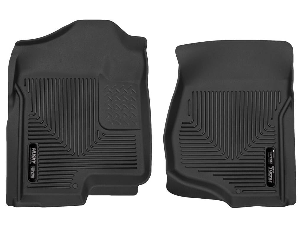 Husky Liners Weatherbeater Series | Front Floor Liners - Black | 18201 | Fits 2007-2013 Chevrolet Silverado/GMC Sierra Crew/Extended Cab 2 Pcs