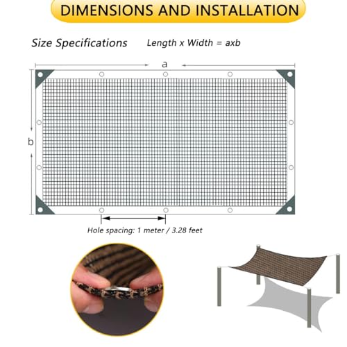 Bâche en maille Heavy-Duty marron résistante aux intempéries