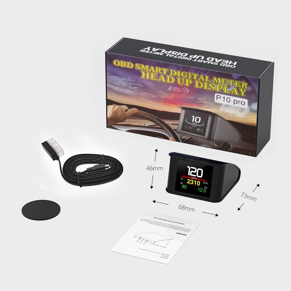 P10 PRO Auto OBD2 Head Up Display Digital Geschwindigkeitsmesser an Bord Computer Übergeschwindigkeitslarm Motor Fehlercode Elektronisches Zubehör