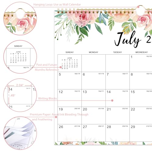 Image of Wall Calendar 2026-2027 18 Months Jul. 2026 - Dec. 2027, 14.6'' x 11.4'' | Big Grid Hanging Calendar with Note for Organizing & Planning, Monthly Calendar 2026-2027 with Last Month and Next Month