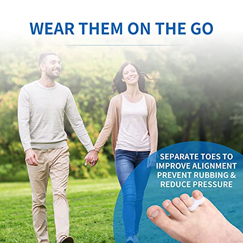 Zinyakon Two Hole Gel Small Toe Separator, 12 Pcs Little Toe Spacer For Overlapping Toe, Calluses, Blister, Relieve Foot Pain, Pinky Toe Corrector For Little Toe Bunion Pain #TOP4