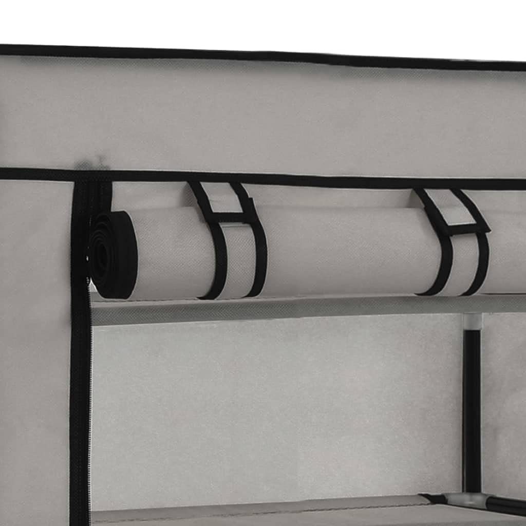 Zapatero con Tapa Gris 58x28x106 cm Tela,Organizador de Zapatos,Armario de Almacenamiento con Estante for Calzado,Muebles for Pasillo de Casa(Grey)