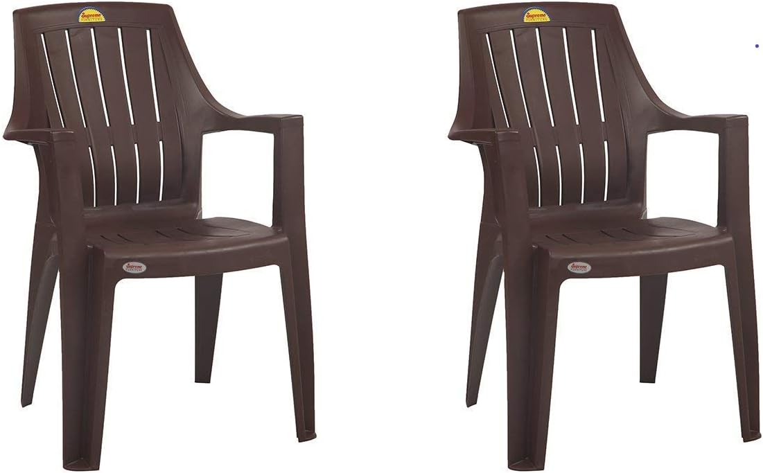 Supreme Furniture Supreme Turbo Super Chair (Set Of 2) (G. Brown) Plastic