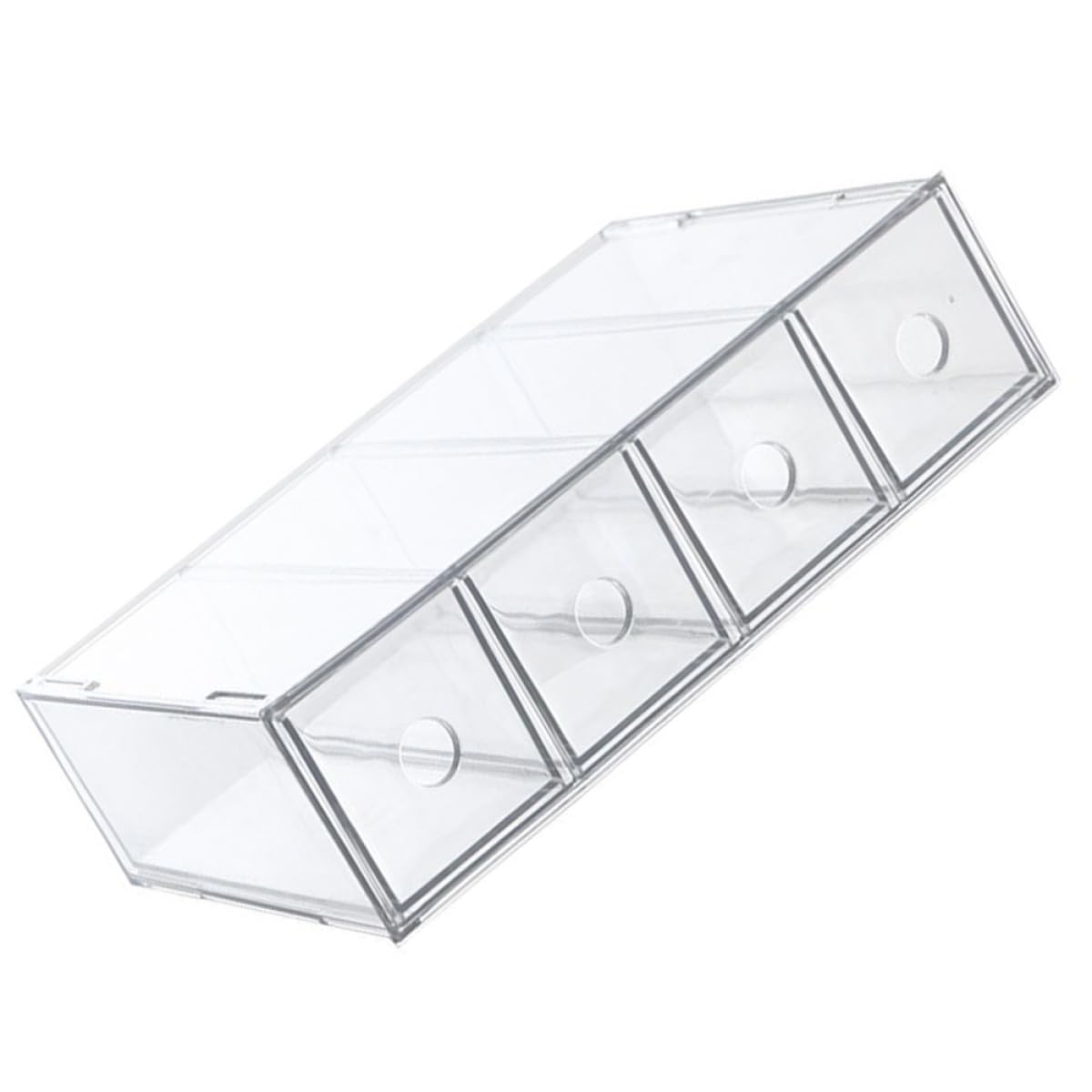 Beaupretty Organizer Design Semplice ed Cosmetico Trasparente in Acrilico 4 Scomparti Sovrapponibili e Organizzare Prodotti di Bellezza per