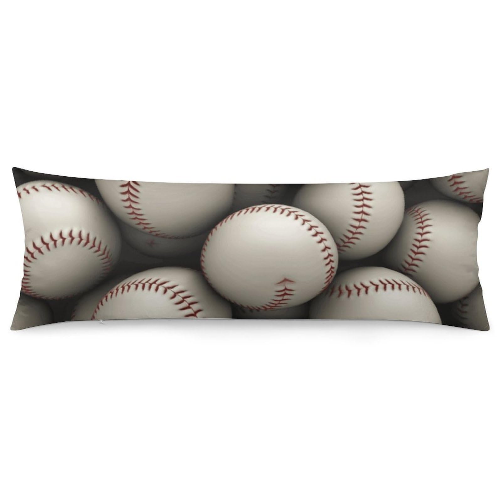 2 Pack Pillow Cases for Hair and Skin, Soft Breathable Pillow Case Covers with Hidden Zipper, Baseball Pillowcase 20"x54" Pillow Covers for Sleeping Gift