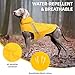 VIVAGLORY Wetoff Hunderegenmantel, Regenmantel Hund für Winter, Hunderegenjacke, Wasserdicht & Reflektierend Gefütterter Regenschutz, XS, Gelb