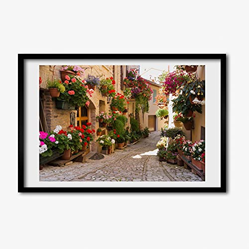 Cadre photo 60x40 cm Tulup en bois MDF avec affiche de rue charmante