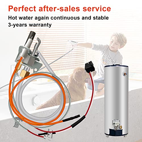 Upgraded 100112330 Natural Gas Pilot Assembly Replacement Kit For 300,301 Series Water Heater,Compatible With Reliance,Whirlpool,A.o.smith,Kenmore,State,American Water Heaters,9007876 9007877 #TOP6