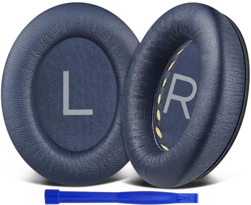 Image of SOULWIT Lambskin Earpads Replacement for Bose QuietComfort 45 (QC45) /QuietComfort SE (QC SE) /New Quiet Comfort Wireless Over-Ear Headphones, Ear Pads Cushions with High Density Foam - Brilliant Blue