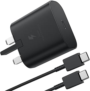 Rvntop 25W for Samsung Fast Charger,USB C Mobile Phone Mains Plug UK Wall Charger and Type Charging Cable Galaxy S22, S22+, S22 Ultra, S21, S21 S21+, S20+,Note 20,A72,A71,A53,A52,A51,A50