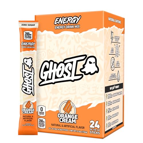 Image of GHOST Sugar-Free Energy Drink Packets, Orange Cream, 24 Sticks