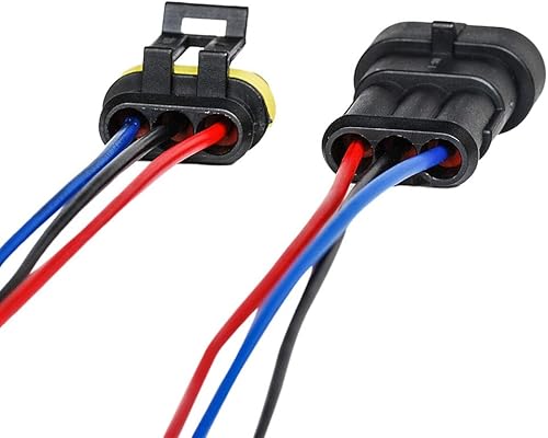 Miniatura 6 de HIFROM Kit de 10 pines macho y hembra para coche, impermeable, conectores eléctricos, kit de enchufe con cable de 7.9 in calibre AWG marino