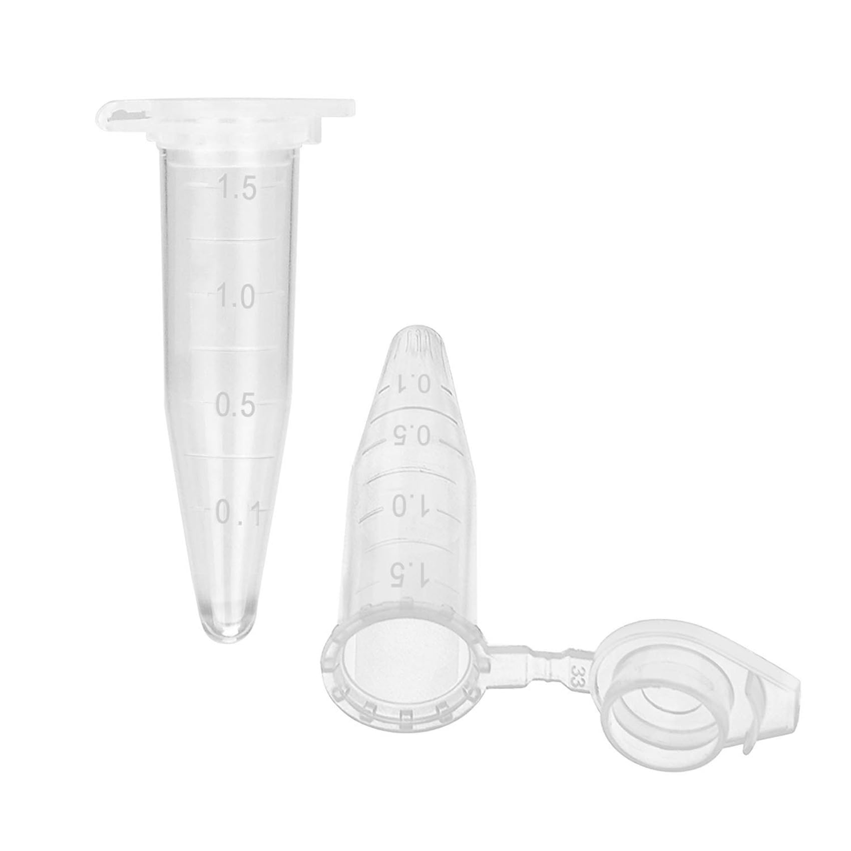 4000 Mini WiróWkowych ProbóWek 1,5 Ml Promienistych Przezroczystych Plastikowych Fiolek WiróWkowych z PłAską Nasadką Zatrzaskową