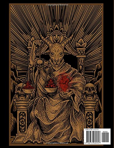 Miniatura 2 de Baphomet horned demon skull sketchbook 8.5 x 11 sketchbook for goth artists