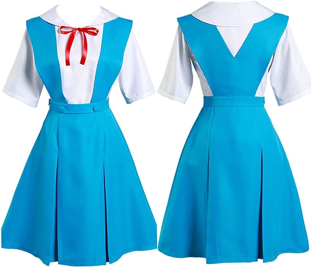 Miniatura 2 de Disfraz de anime Ayanami Rei Cosplay uniforme falda vestido de Halloween
