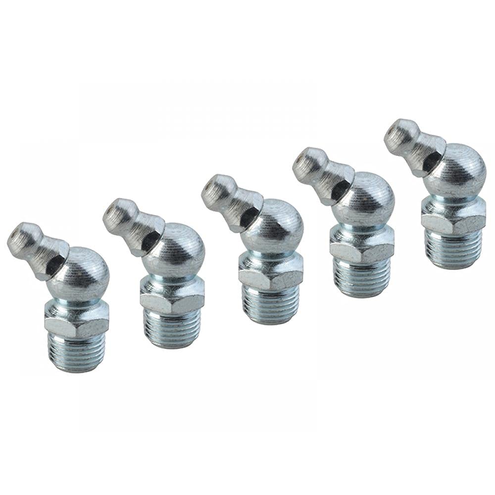 Faithfull Grease Nipple 45° 1/8In Bsp (Pack 5)